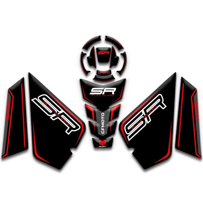Cf Moto SR 450 6 Parça Tank Pad Kırmızı