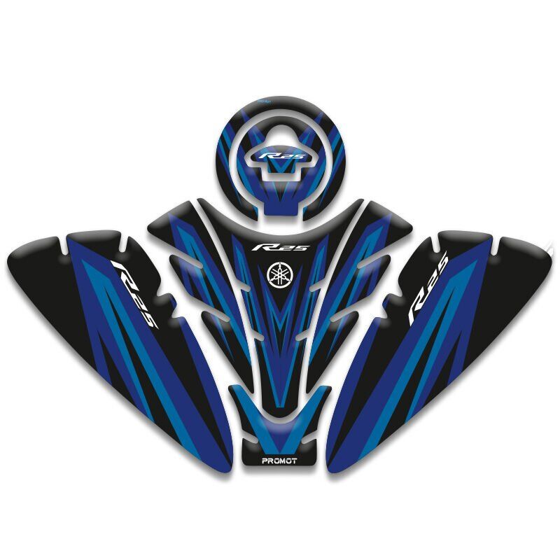 Yamaha R25 2019 2024 4 Parça Full Tank Pad Mavi