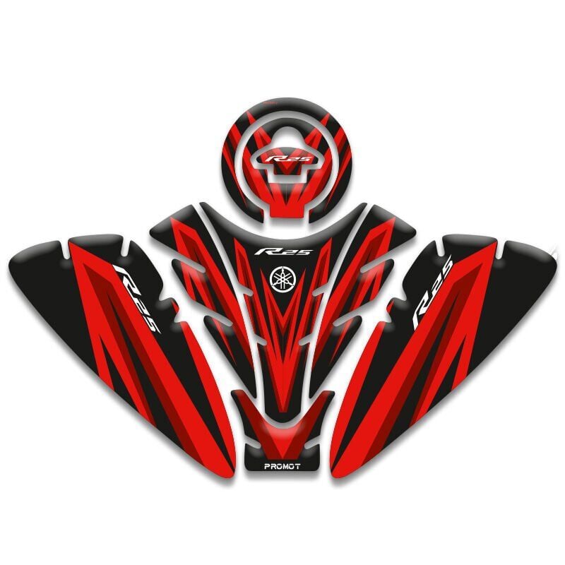 Yamaha R25 2019 2024 4 Parça Full Tank Pad Kırmızı