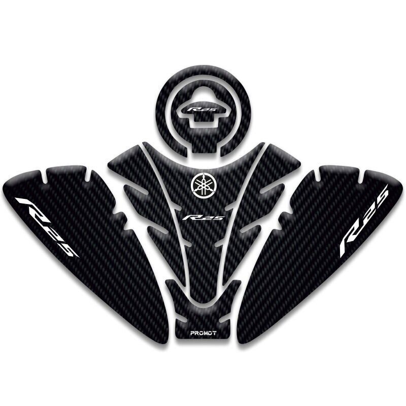 Yamaha R25 2019 2024 4 Parça Full Tank Pad Karbon
