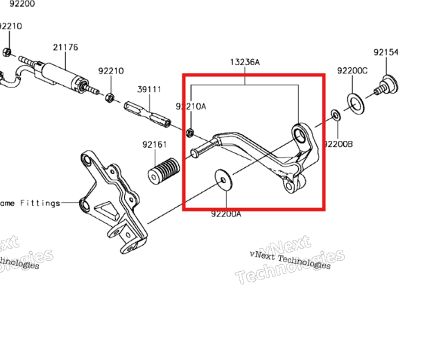 Zx10r Vites Pedalı Orijinal