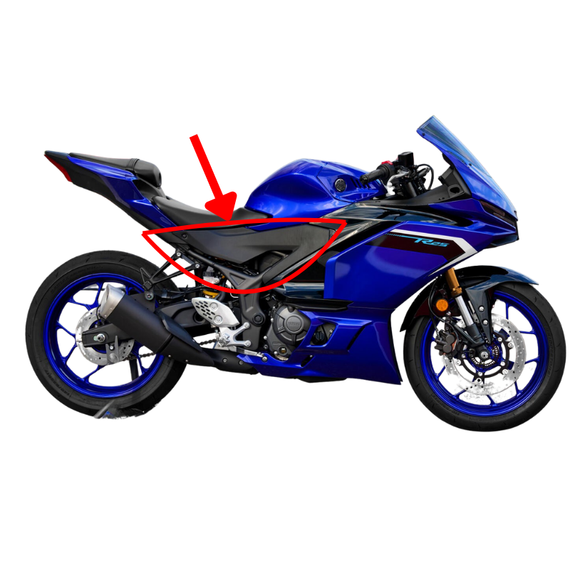 Yamaha R25 2025 2026 Sağ Sürücü Sele Alt Kapak Yan Panzolot Orijinal BRA-F171X-00