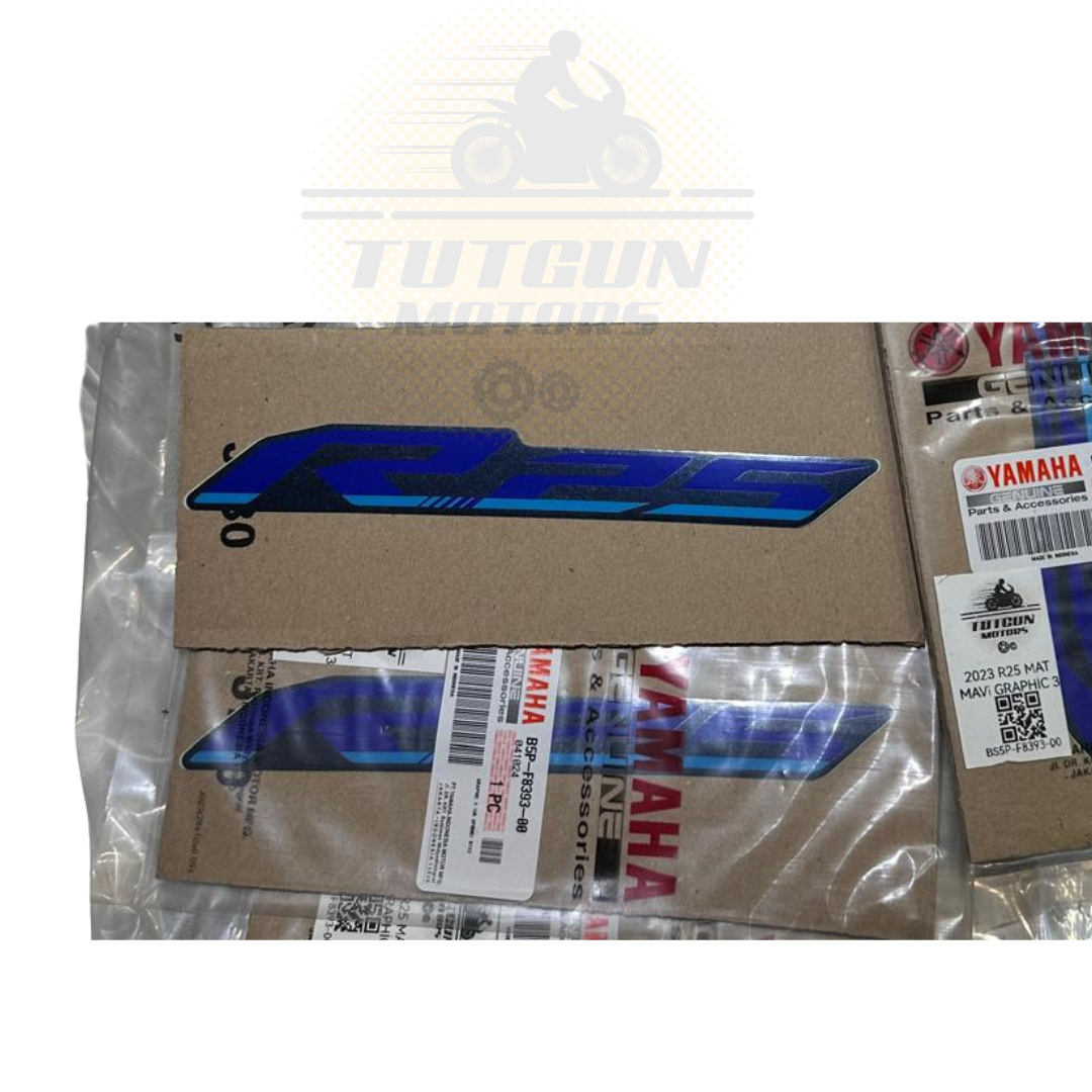R25 Mat Mavi Yan Sticker Orijinal B5P-F8393-00