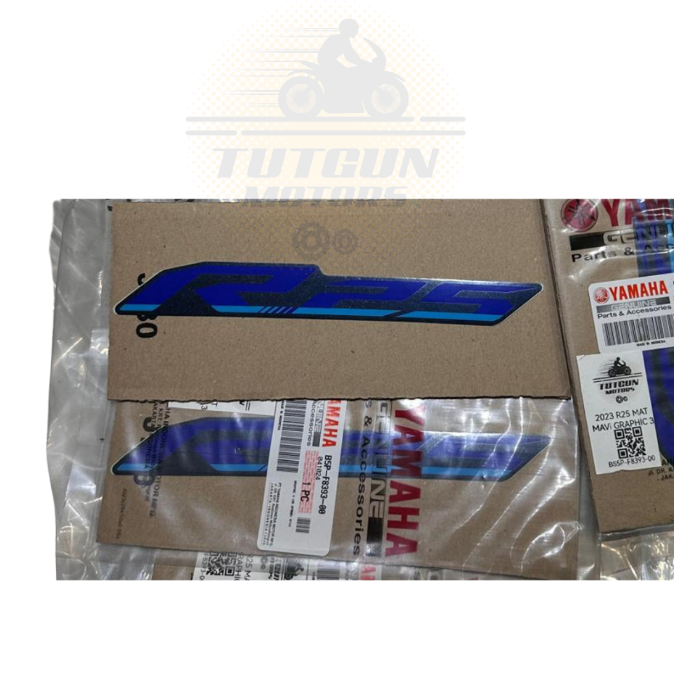 R25 Mat Mavi Yan Sticker Orijinal B5P-F8393-00