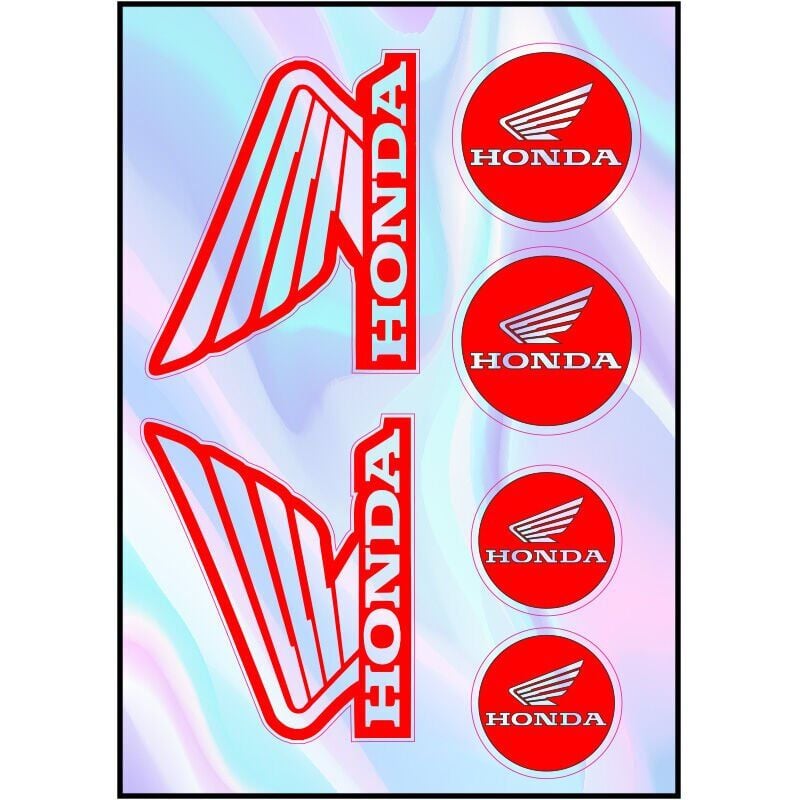 Hologram Honda Sticker Kırmızı