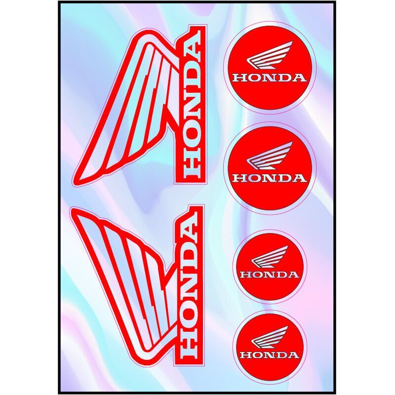 Hologram Honda Sticker Kırmızı