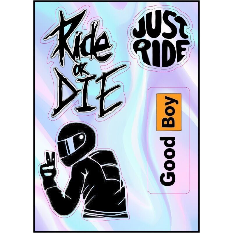 Hologram  Sticker Ride Or Die