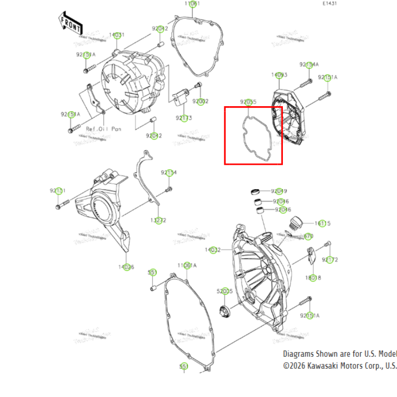 Kawasaki Z900 Tetikleyici Kapak Lastik Contası Orijinal 92055-0199