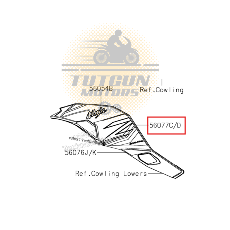 Zx4rr Sticker Sol Yan Grenaj 2024 Orijinal 56077-0094