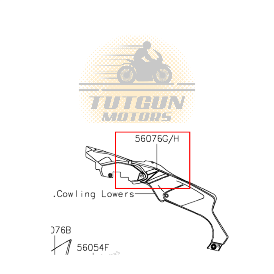 Zx10r Sağ İç Grenaj Sticker Orijinal 56076-7603