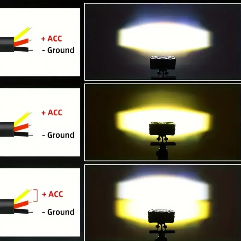 Motosiklet Atv  Sis Farı ÇİFT RENK Alüminyum Kasa