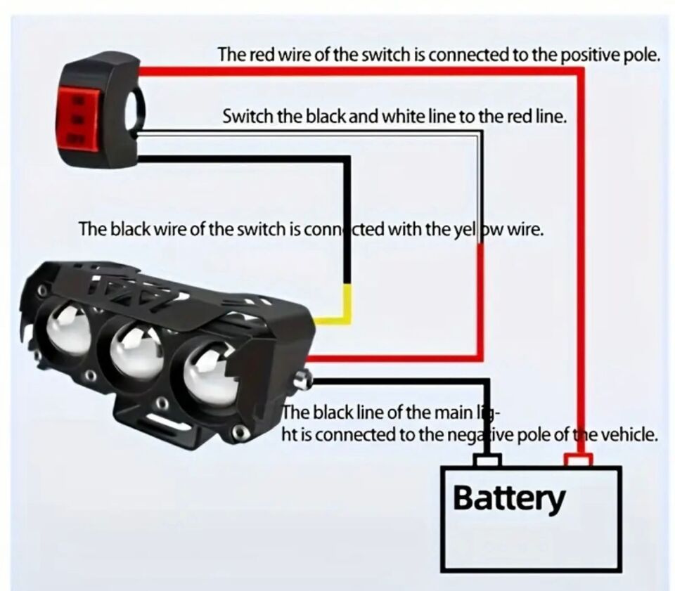 Motosiklet Atv  Sis Farı ÇİFT RENK Alüminyum Kasa