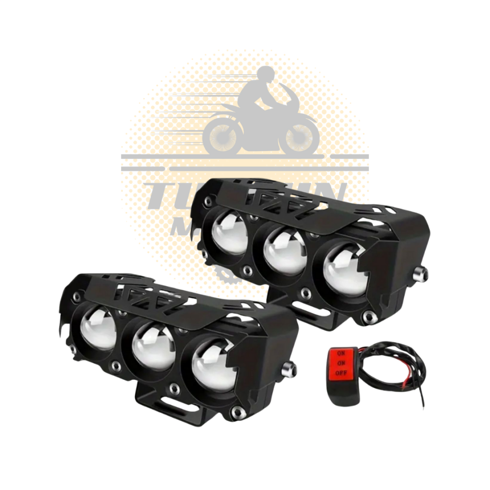 Motosiklet Atv  Sis Farı ÇİFT RENK Alüminyum Kasa