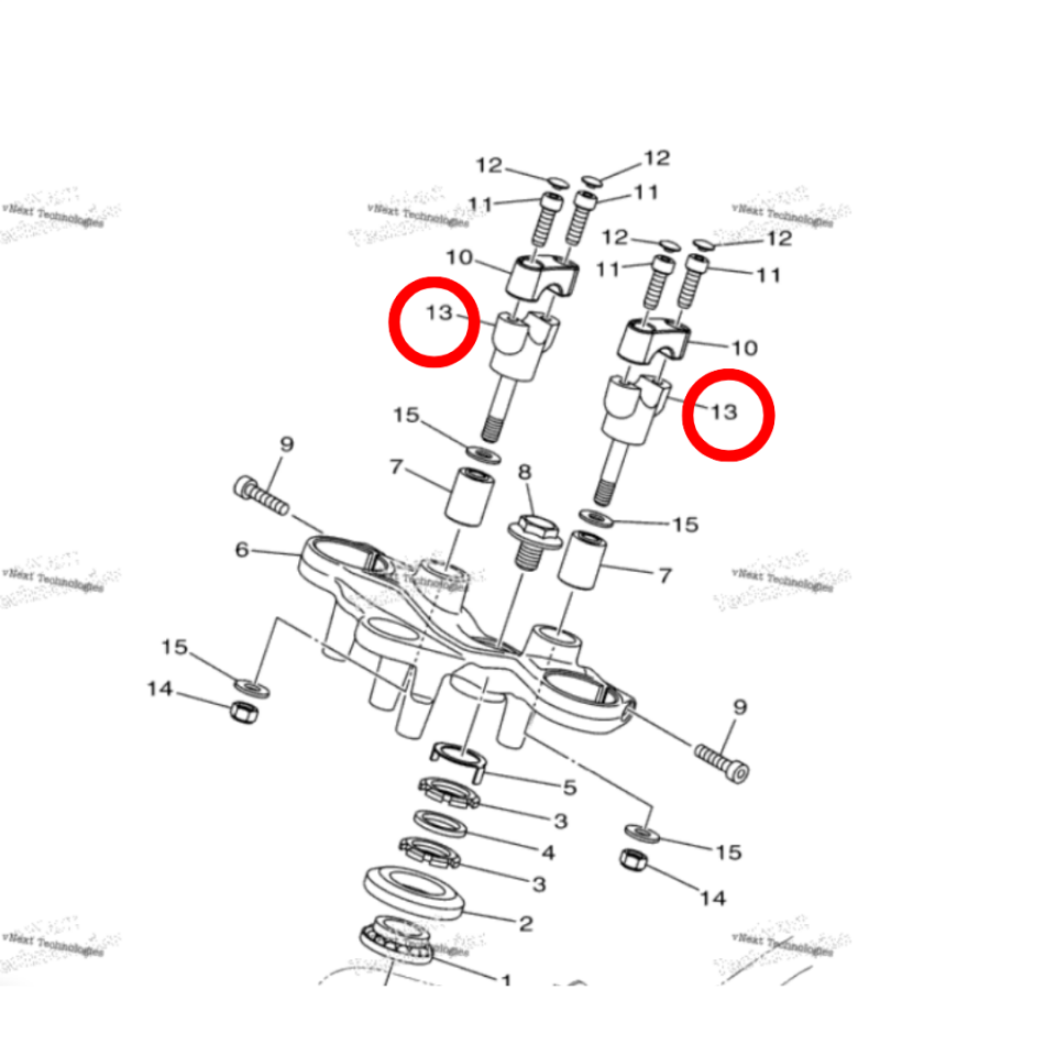 Mt25 Gidon Alt Tutucu Orijinal Gidon Alt Bağlantı B9T-F3442-00