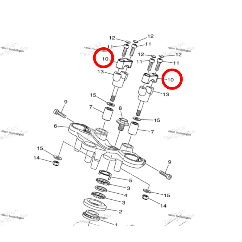 Mt25 Gidon Üst Tutucu Orijinal Gidon Üst Bağlantı B04-F3441-00-P2