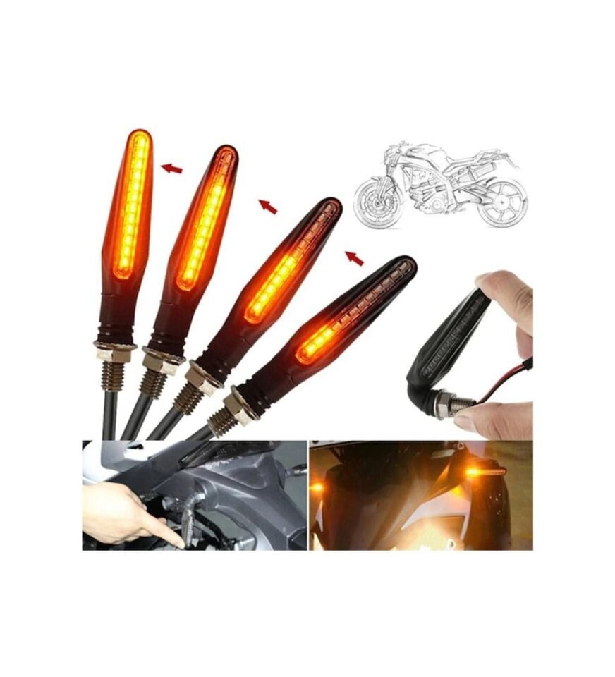 Motosiklet Kayar Led Sinyal Takım