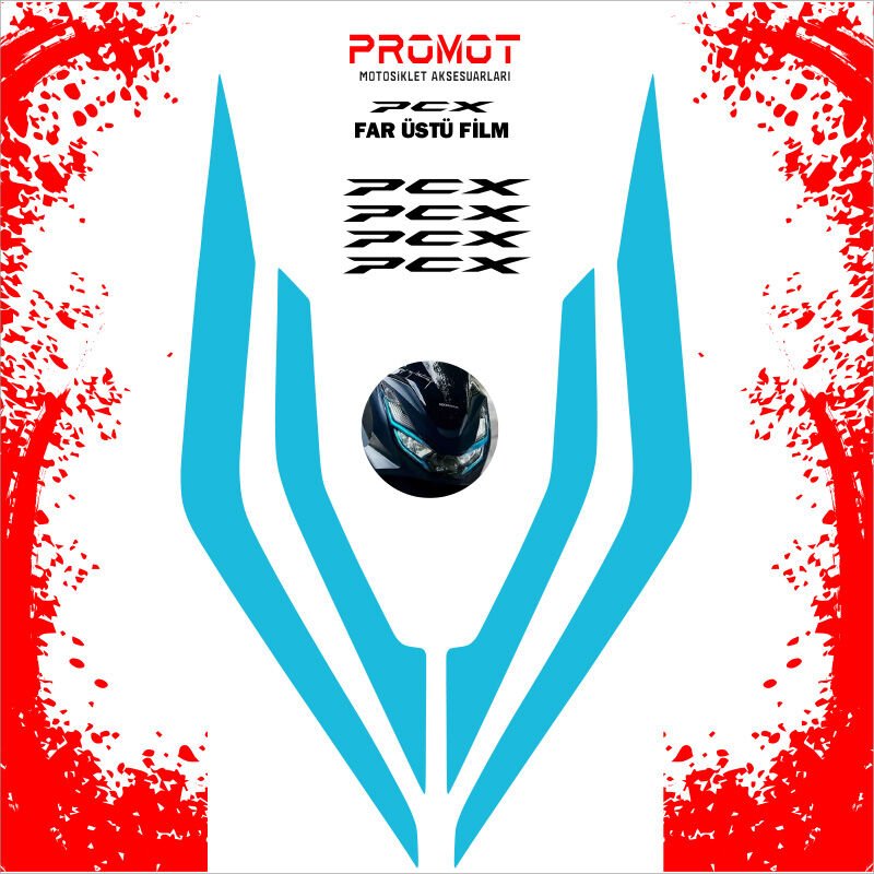 PCX 2021 2024 Far Filmi Turkuaz Folyo