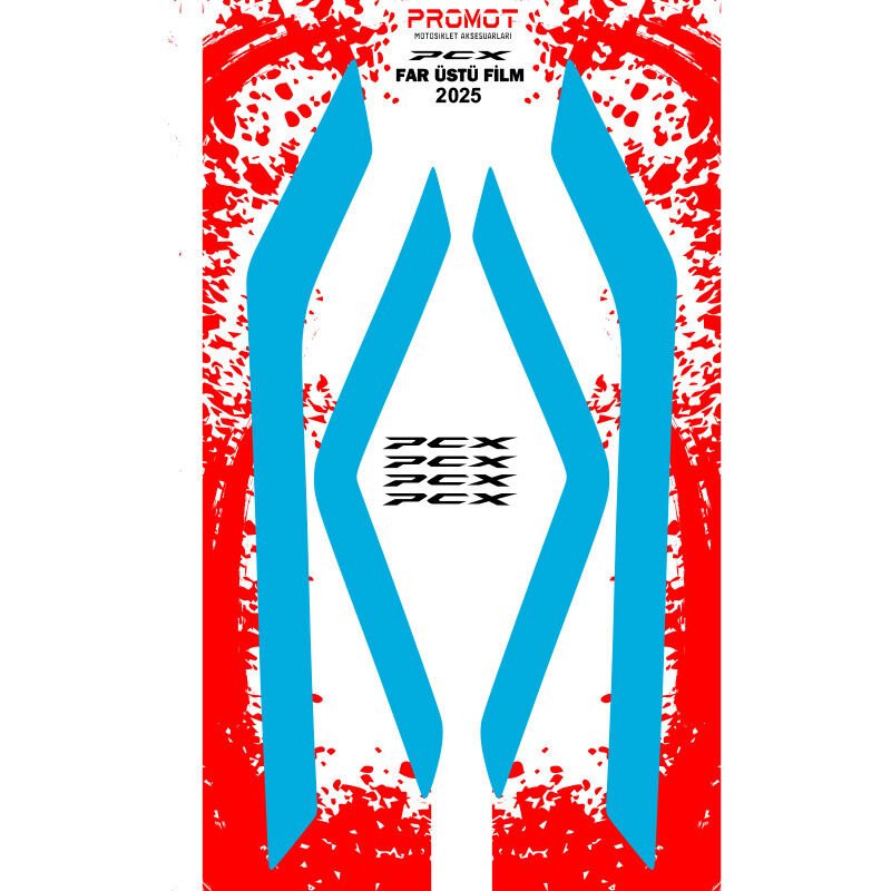 PCX 2025 Far Filmi Açık Mavi