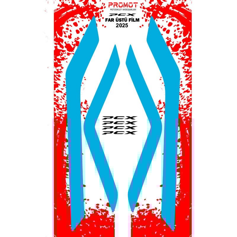 PCX 2025 Far Filmi Açık Mavi