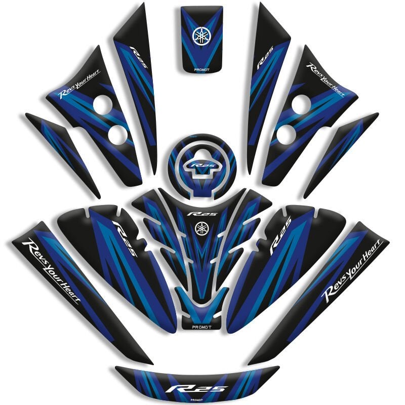 Yamaha R25 2019 2024 11 Parça Full Tank Pad