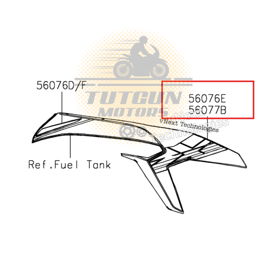 Zx4rr Sticker Sağ Yan İç Grenaj 2024 Orijinal 56077-0053