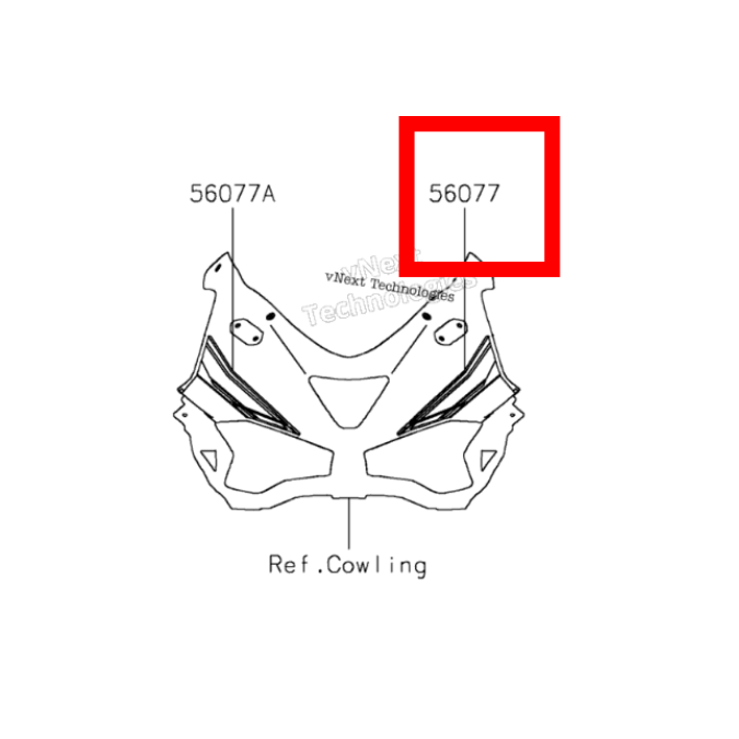 Zx4rr 2025 Kafa Grenajı Sticker Sol 2024 Orijinal 56077-1928
