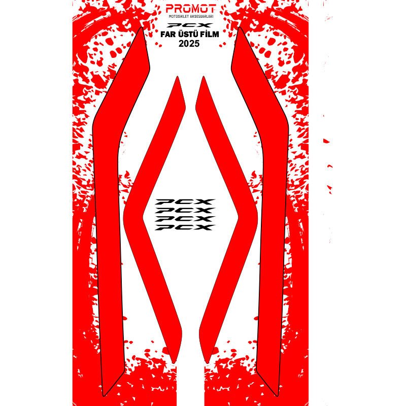 PCX 2025 Far Filmi Kırmızı Folyo