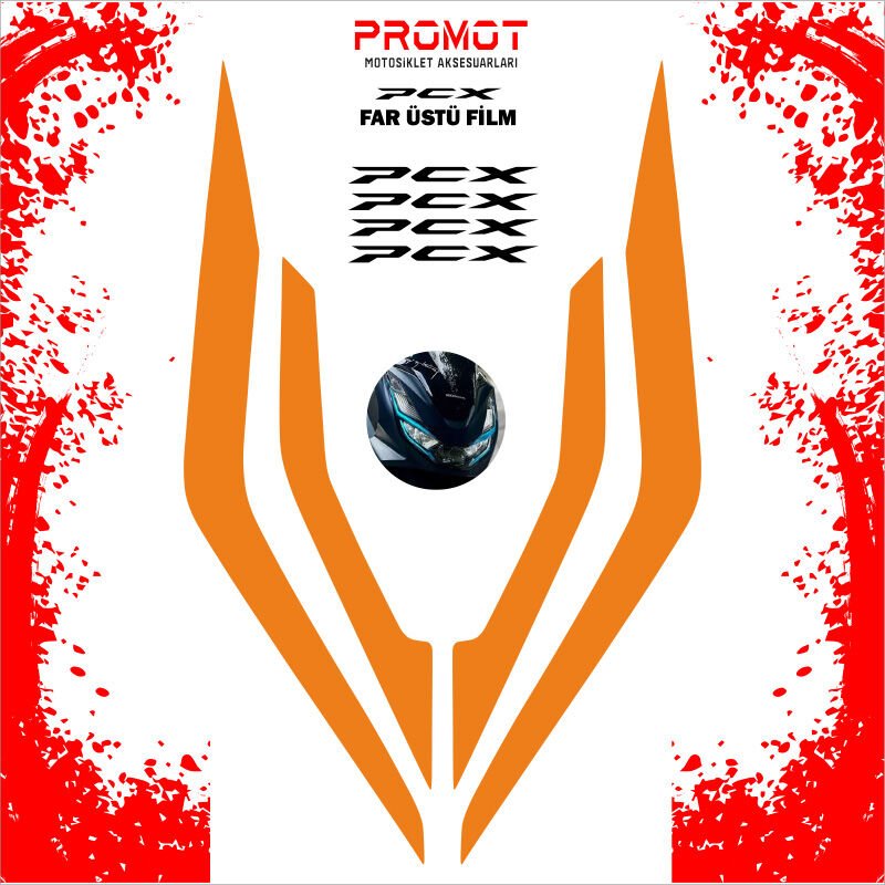 PCX 2021 2024 Far Filmi Turuncu Folyo