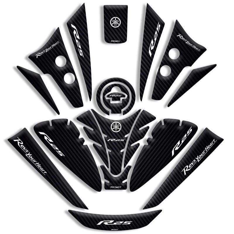 Yamaha R25 2019 2024 11 Parça Full Tank Pad