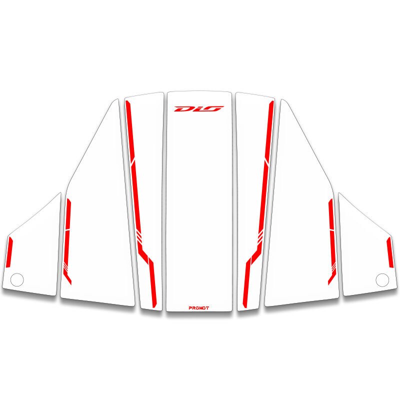 Honda Dio 2021 2024 Beyaz 7 Parça Full Tank Pad Set
