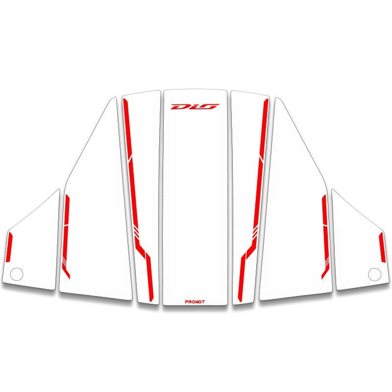 Honda Dio 2021 2024 Beyaz 7 Parça Full Tank Pad Set
