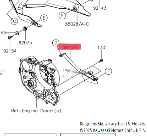 Z250sl Sağ Sakal Bağlantı Demiri Orijinal 39137-0586