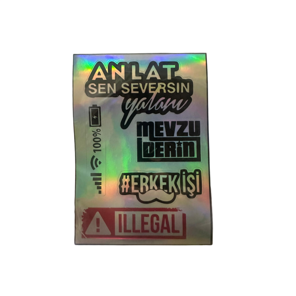 Hologram Karışık Sticker