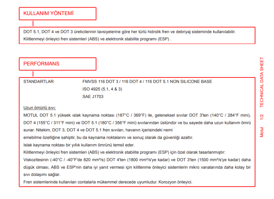 MOTUL Dot 5.1 Fren Hidroliği 500 ml
