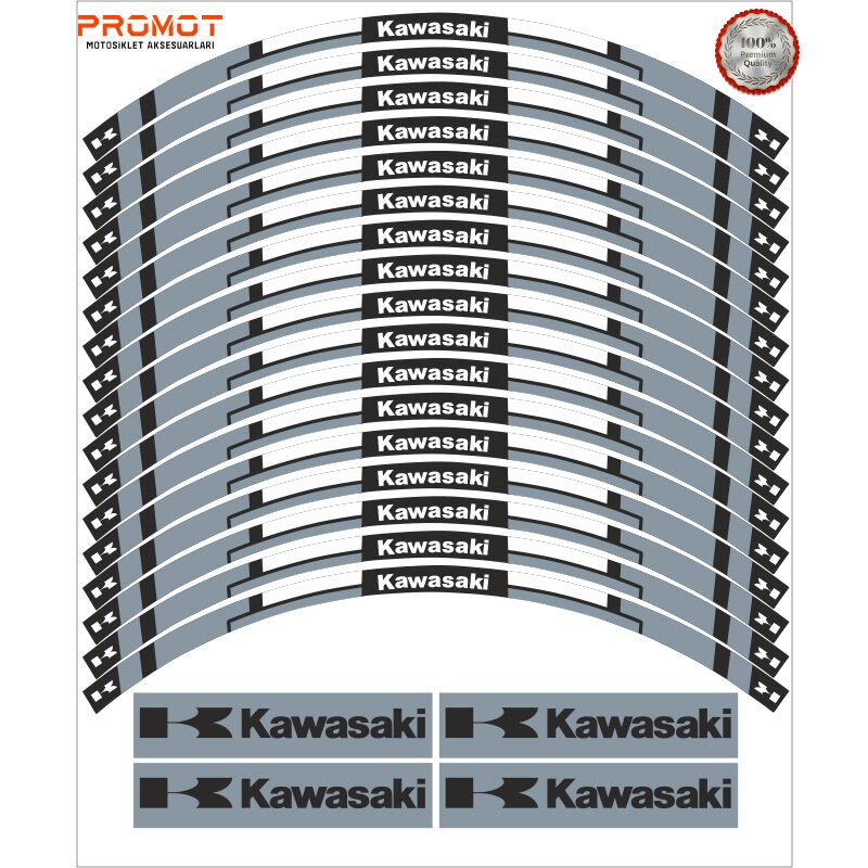Kawasaki Jant Şeridi GRİ