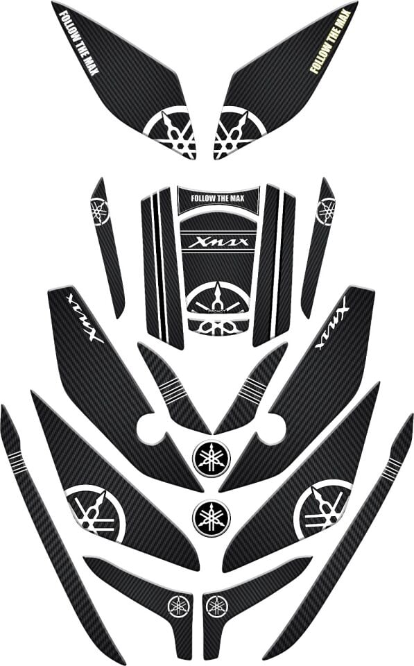 Xmax 2023 2025 Karbon Full Tank Pad Set 21 Parça