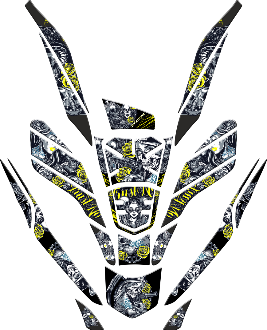 Pcx 125 Tank Pad Full Set 26 Parça Sarı 2021 2024