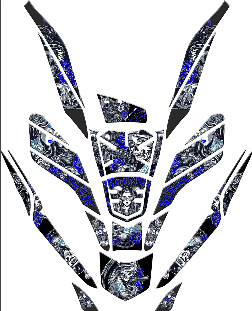 Pcx 125 Tank Pad Full Set 26 Parça Mavi 2021 2024