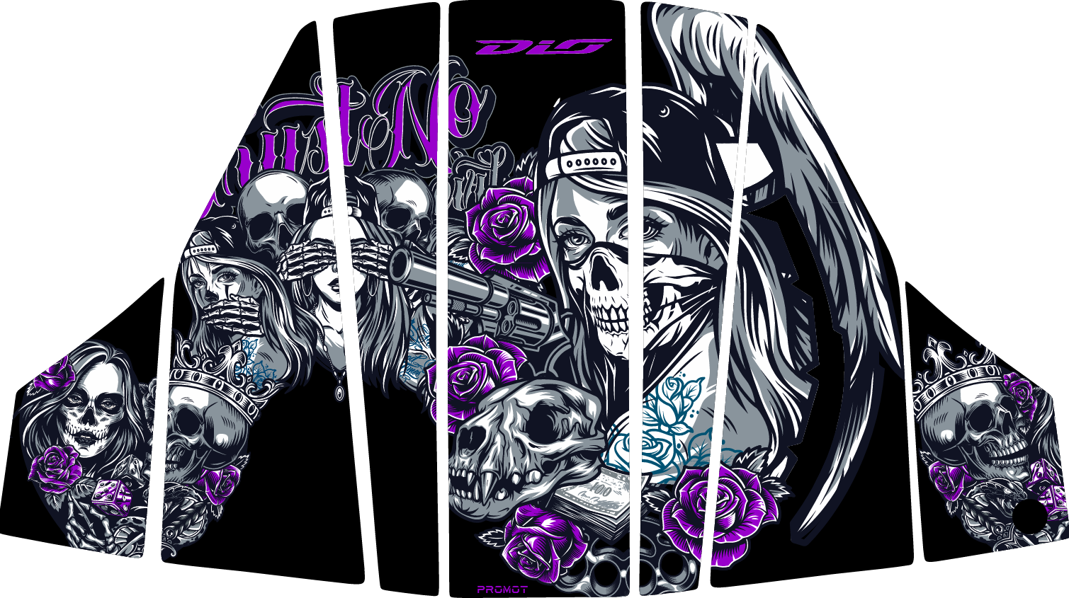 Honda Dio 2021 2024 7 Parça Full Tank Pad Mor Gül