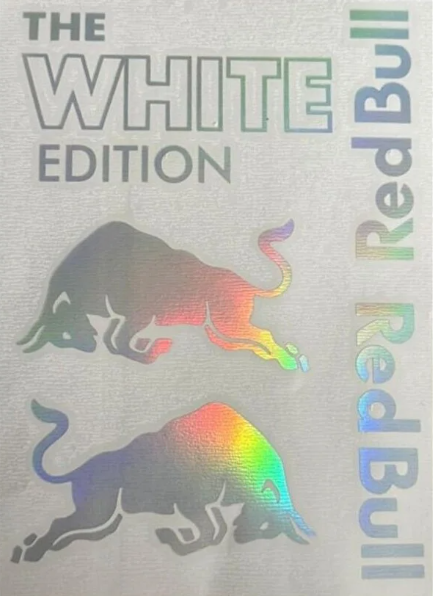 Hologram Redbull Sticker White Edition
