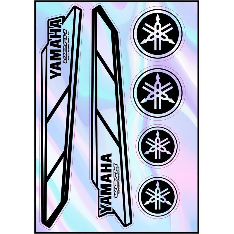 Hologram Yamaha Sticker Siyah