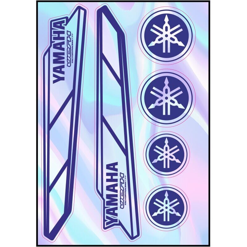 Hologram Yamaha Sticker Mavi