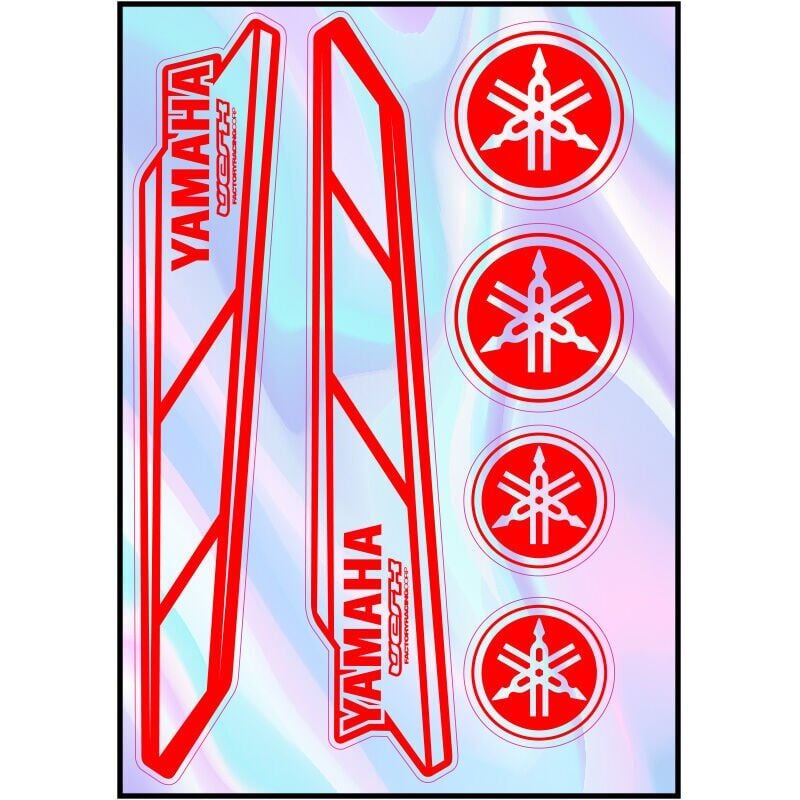 Hologram Yamaha Sticker Kırmızı